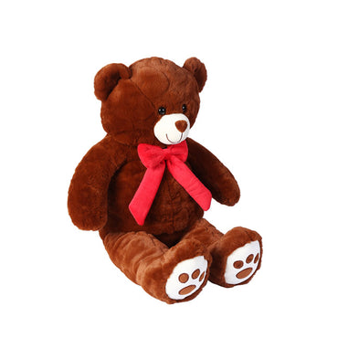 Kyle Bear With Red Bow Brown (40cmST)